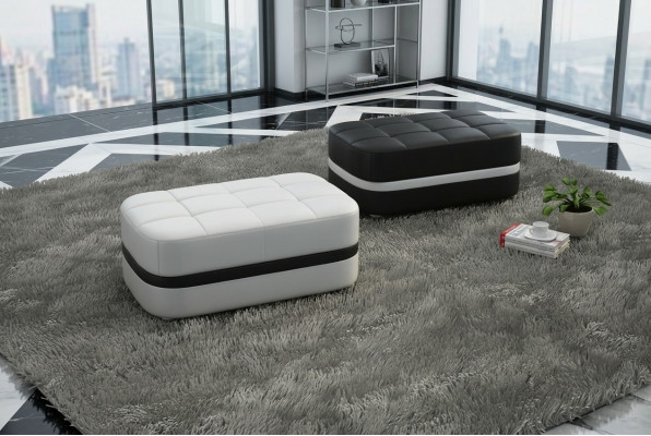 Design Polsterhocker Foussocker Ottomane Sëtz Gepolstert Pufa