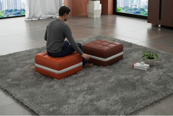 Design gepolsterten Hocker Fousshocker Ottomane Sëtz Gepolstert Pufa FT002