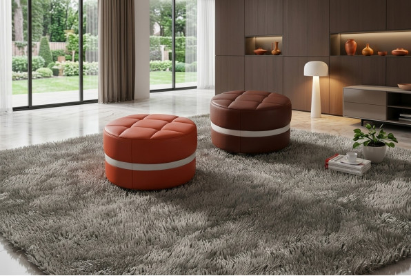 Design Poof Polster Hocker Fußhocker Ottomane Sëtz Gepolstert Pufa FT003