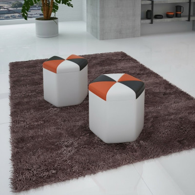 Design gepolsterten Pouf Hocker Ottomane Sëtz Chaise FT004