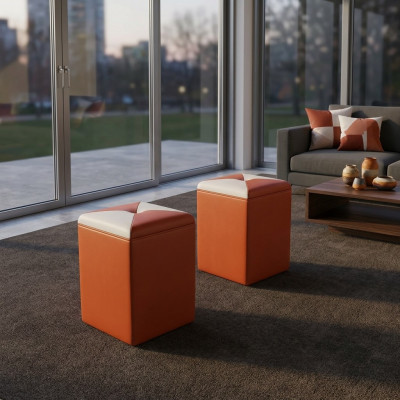 Design Këssen Hocker Fousshocker Ottoman Sëtz Chaise Gepolstert FT006