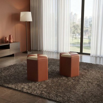 Design Këssen Hocker Fousshocker Ottomane Sëtz Gepolstert Pufa FT007