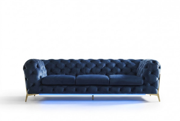 Chesterfield Sëtz Textil Stoff 2 Sëtzer Wunnzëmmer Canapé Canapé Polster Garnitur
