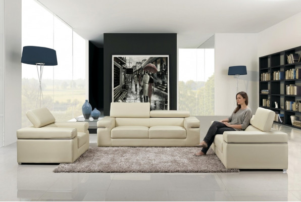 Sofa Canapé Polster 3-Sëtzer Lieder Sofaen Canapéen Sëtz Garnituren Design