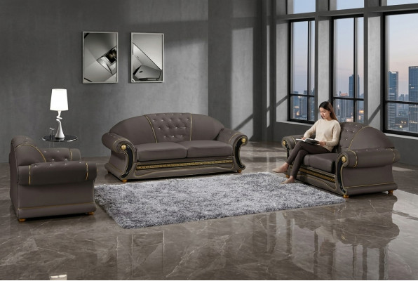 Klassesch Designer 3-Sëtzer Chesterfield Lieder Couch Polstersëtz ouni 2+1 Nei