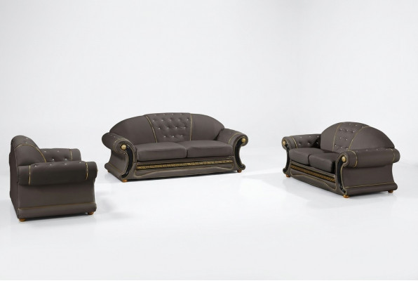 Klassesch Designer 3-Sëtzer Chesterfield Lieder Couch Polstersëtz ouni 2+1 Nei