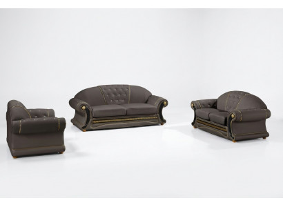 Klassesch Designer 3-Sëtzer Chesterfield Lieder Couch Polstersëtz ouni 2+1 Nei