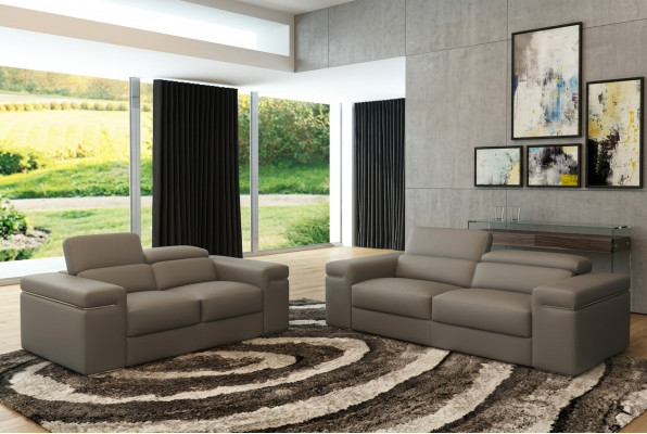 Verstellbar Ledercouch Sëtzt Polster Wunnzëmmer Set Lieder Garnitur Sofa Couch 3+2+1