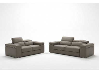 Verstellbar Ledercouch Sëtzt Polster Wunnzëmmer Set Lieder Garnitur Sofa Couch 3+2+1