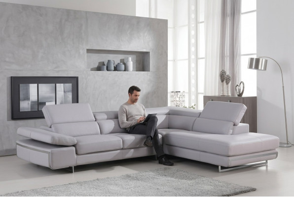 Eckcouch multifunktional Couch Medien TV Sofa Couch Ledercouch Wohnlandschaft
