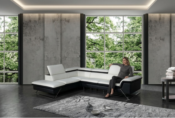 Designer Sëtzpolster Lieder Sofa Garnitur Canapé Wunnlandschaft L Form