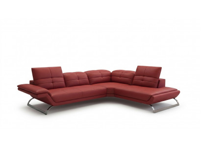 Multifunktionals Ecksofa Medien TV Sofa Couch Ledersofa Wunnlandschaft LForm