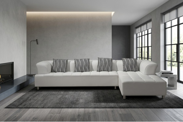 Design gepolstert Couch Wunnlandschaft Ecksofa Polster Sëtz Garnitur Sofa L Form