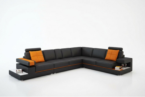 Ledercouch Kanapee Wunnlandschaft Ecksoda Eck Modern Garnitur Design Dekor