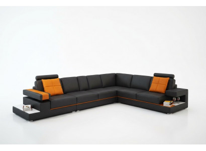 Ledercouch Kanapee Wunnlandschaft Ecksoda Eck Modern Garnitur Design Dekor