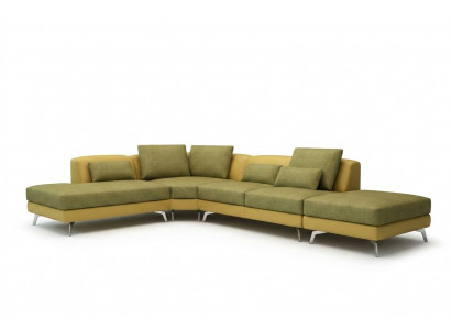 Ledercouch, Canapé, Wunnlandschaft, Eckcanapé, Eck Garnitur, Design Modern Canapé 5111