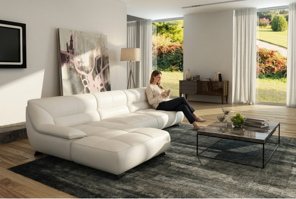 Ledercouch Eckcouch Wunnlandschaft Eckdivan Eck Garnitur Design Modern Sofa