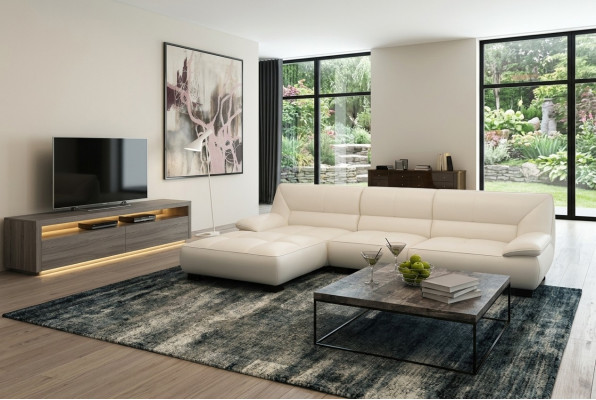 Ledercouch Eckcouch Wunnlandschaft Eckdivan Eck Garnitur Design Modern Sofa