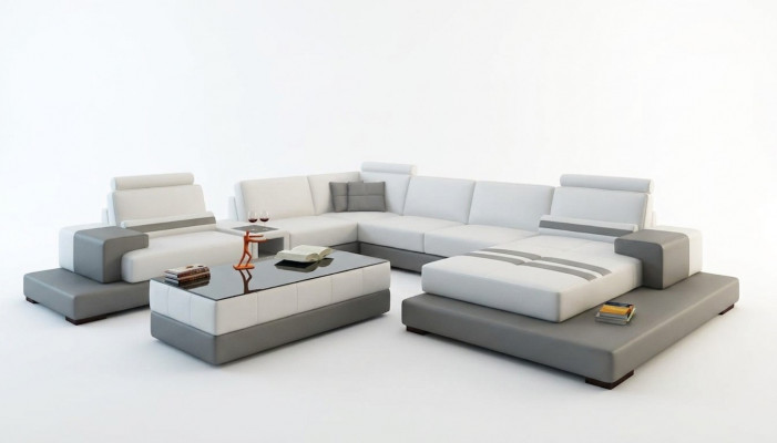Schéint XXL Lieder Wunnlandschaft U Form Ecksofa Sofa Couch