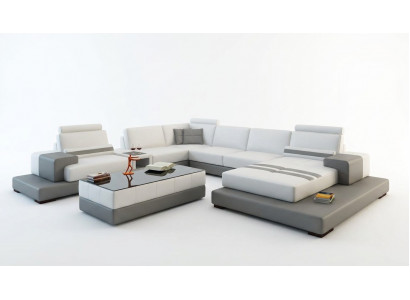 Schéint XXL Lieder Wunnlandschaft U Form Ecksofa Sofa Couch