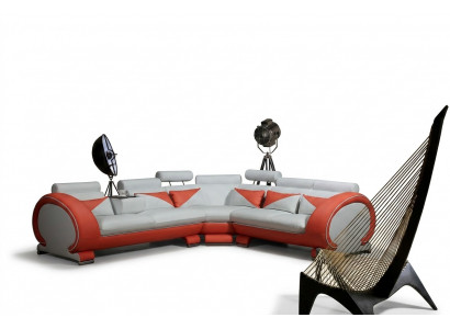 Modern Ecksofa Couch Polster Sëtz Eck Garnitur XXL Grouss Wunnlandschaft Eck Nei