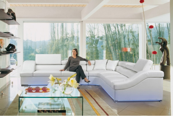 Lieder Canapé Couch Wunnlandschaft Ecksofa Eck Garnitur Sofa Design Modern