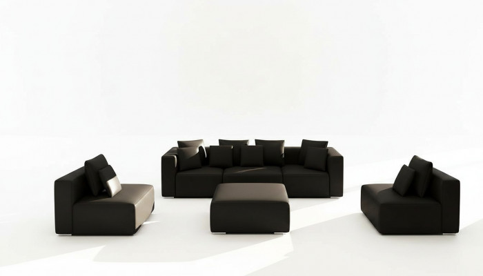 Couch Sofa Wunnlandschaft Ecksofa Multifunktionell Opstellméiglechkeet Polster Eck