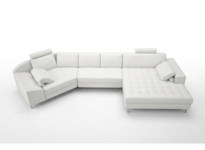 Ledersofa Couch Wunnlandschaft Ecksofa Eck Garnitur Design Modern Sofa A1116