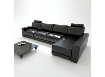 Ledercouch Couch Wunnlandschaft Ecksofa Eckgarnitur Design Modern Sofa A1121C