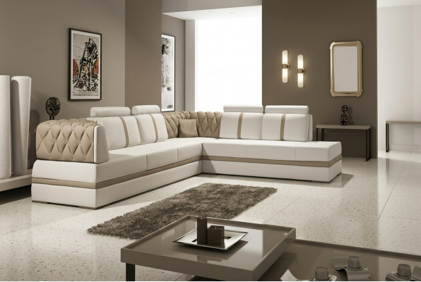 Liederdivan Canapé Wunnlandschaft Eckdivan Eck Garnitur Design Modern Divan Neit A1128