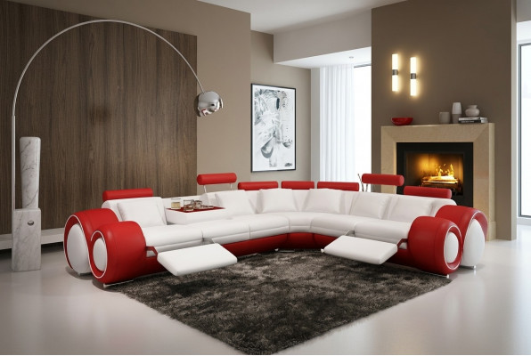 Liederdivan Canapé Wunnlandschaft Ecksdivan Eck Garnitur Design Modern Divan A1163