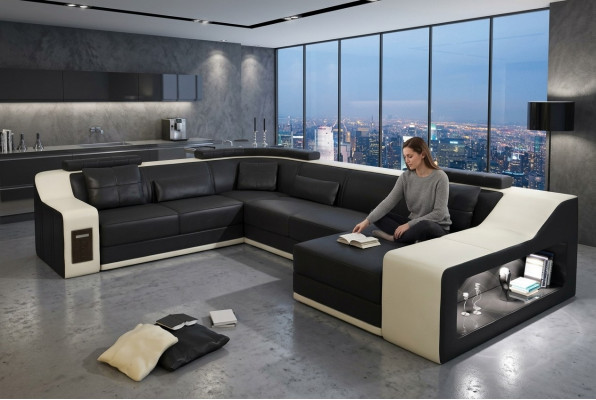 Ledercouch Wunnlanschaft Eckssofa Eck Garnitur Design Modern Sofa Neit B2017