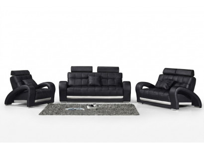 Ledercouch Couch Wohnlandschaft 3+2+1 Sëtz Garnitur Design Modern Sofa B2023