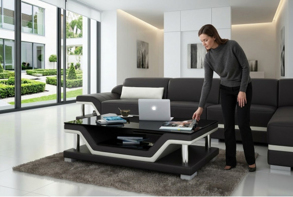 Canapé Dësch Dësch Canapéen Dëscher Glastësch Designer Bäistell-Dësch CT9003