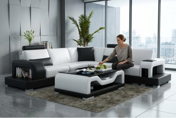 Couchtisch Dësch Couchtischen Glastësch Designer Bäistelltësch CT9004