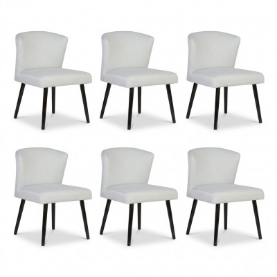 6x Lieder Polster Sëtz Still Lehn Stull Design Lounge Club Sëtz Ensemble Nei