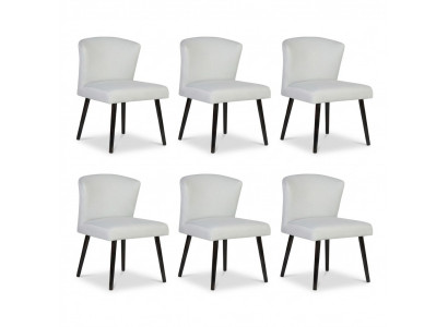 6x Lieder Polster Sëtz Still Lehn Stull Design Lounge Club Sëtz Ensemble Nei