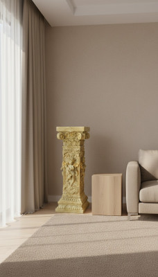 Design-Sail Amoretten-Skulpturen Figuren Dekoratioun Deko-Stänner Blummen Sockel