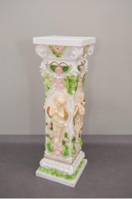 Design-Säule mat Amorette 100 cm Figuren, Säule Sockel, Blummestänner, Statu, Nei
