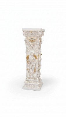 Design-Säule mat Amorette 100 cm Figuren, Säule Sockel, Blummestänner, Statu, Nei