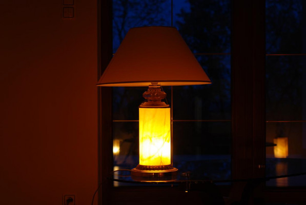 Design Lampe Dëschlampe Dësch Luuchten Luucht Deko Klassesch Beliichtung 65cm