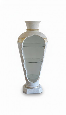 Vitrinn Bar Eck Regal Glas Amphorenvuech Vase Biedenvas Regalschaf Vitrine Schaf Luucht