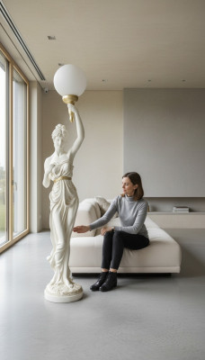 XXL Design Steel Luucht Steelluuchten 153cm Luucht Skulptur Figur Figuren Statue