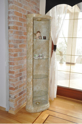 XXL Medusa antike Stil Vitrinbar Buedem Vase Schaf Vitrineniwwerzuch 181cm Nei