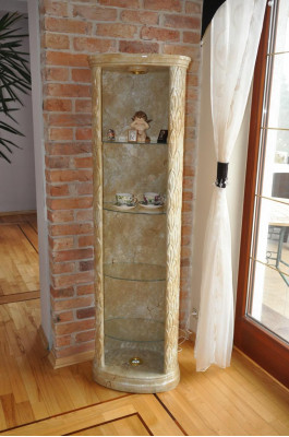XXL Medusa antike Stil Vitrinbar Buedem Vase Schaf Vitrineniwwerzuch 181cm Nei