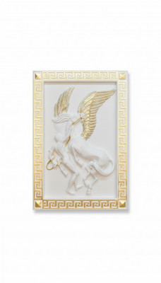 Pegasus Wandrelief Antik Stil Relief Wandmolerei Antik Handaarbecht Bild Päerd