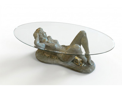 Erotëschen Dësch aus Glas Skulptur Figur Couchtisch Dësch Sofa Bestell Dëscher Statue