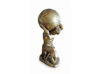 Antik Stil Klassesche Globus Atlas Minibar Bar Wäiregal Statue Skulptur Deko