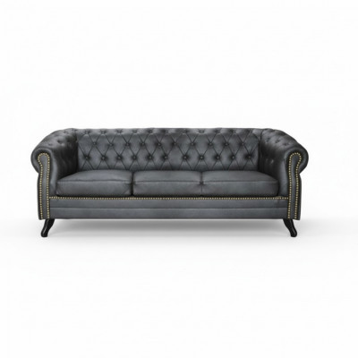 Chesterfield Canapé-Set Sofa 3+1+1 Canapé Polster Set Sofae Couchen Lieder Stoff