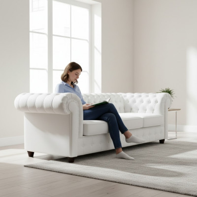Chesterfield Sofagarnitur Sofa 3+1+1 Canapé Polsterset Sofas Couchen S1